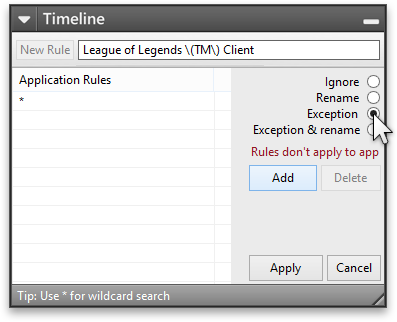 Add Exception rule for League of Legends